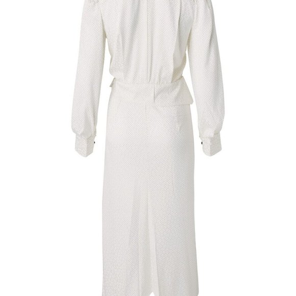 Isabel Marant Robe Romina Dress V Neck White Printed NWT S 36 - Picture 3 of 7